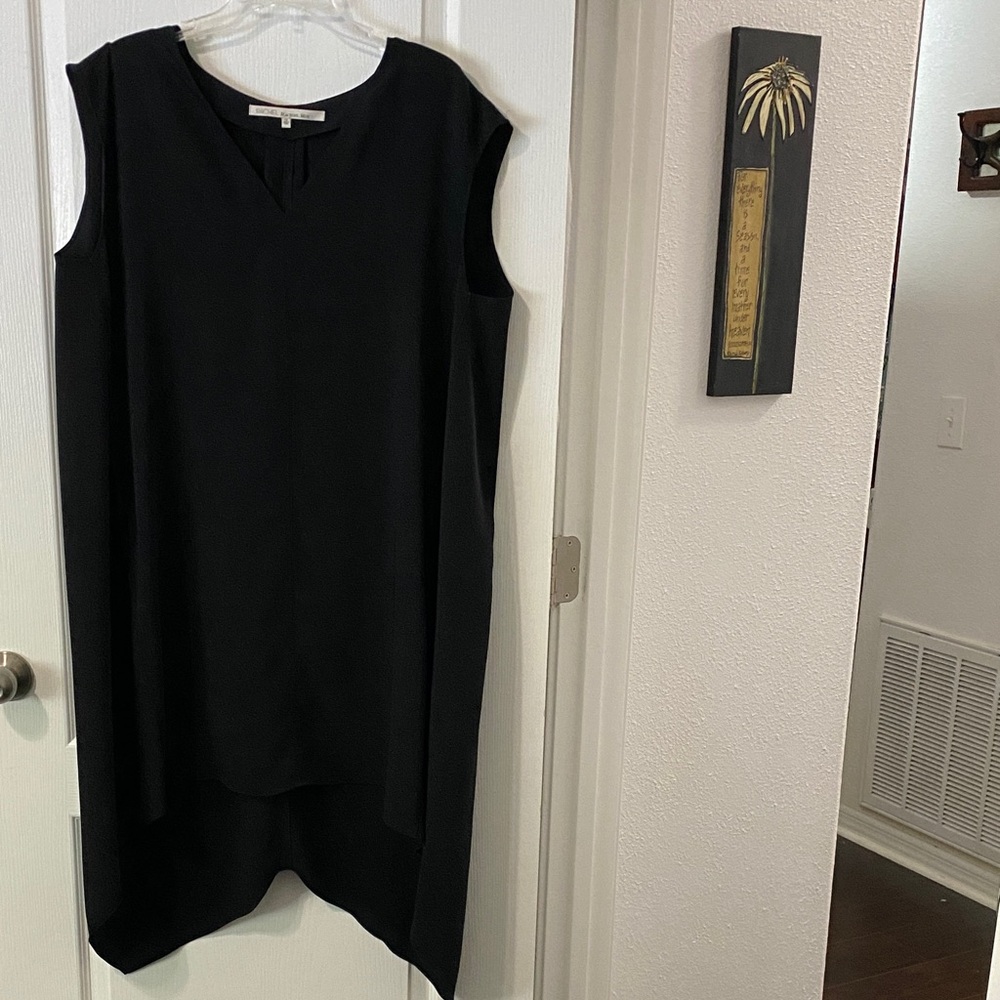 RACHEL Rachel Roy Classic Black V-Neck Dress